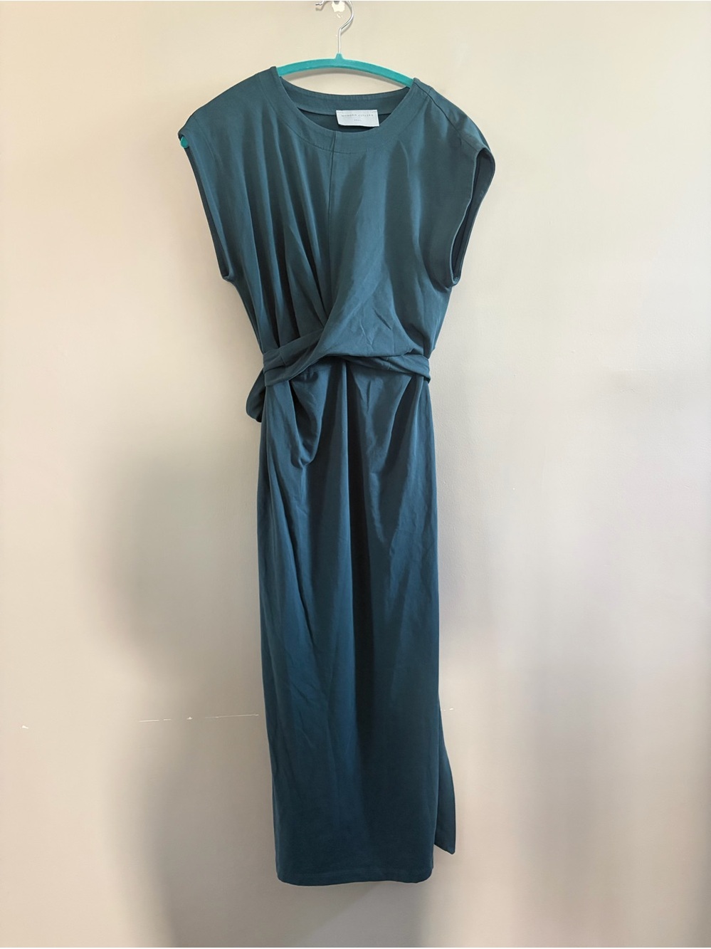 Modern Citizen Fei Tie-Front Organic Cotton Dress Midi Size Small